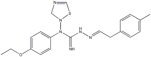 Dihydro-N-[(imino)[2-[2-(4-methylphenyl)ethylidene]hydrazino]methyl]-N-(4-ethoxyphenyl)-1,2,4-thiadiazol-2(3H)-amine Structure