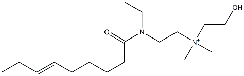 2-[N-Ethyl-N-(6-nonenoyl)amino]-N-(2-hydroxyethyl)-N,N-dimethylethanaminium 구조식 이미지