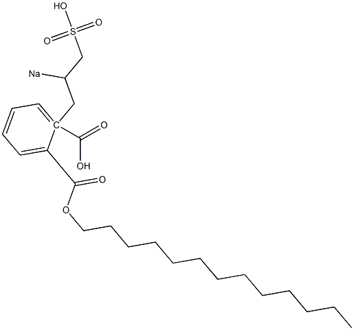 Phthalic acid 1-tridecyl 2-(2-sodiosulfopropyl) ester Structure