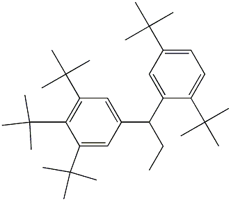 1-(3,4,5-Tri-tert-butylphenyl)-1-(2,5-di-tert-butylphenyl)propane Structure