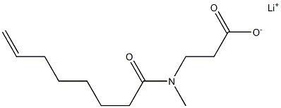 3-[N-Methyl-N-(7-octenoyl)amino]propionic acid lithium salt Structure