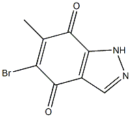 5-Bromo-6-methyl-1H-indazole-4,7-dione 구조식 이미지