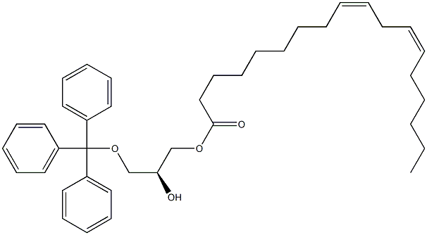 [S,(+)]-1-O-Linoleoyl-3-O-trityl-L-glycerol Structure