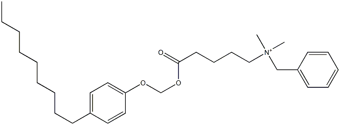 N,N-Dimethyl-N-benzyl-N-[4-[[(4-nonylphenyloxy)methyl]oxycarbonyl]butyl]aminium Structure