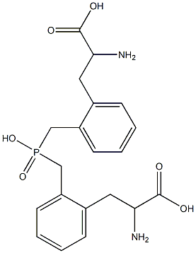 Bis[2-(2-amino-2-carboxyethyl)benzyl]phosphinic acid 구조식 이미지