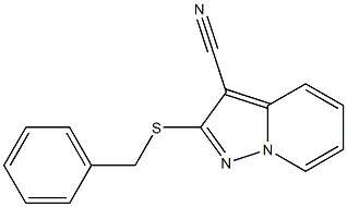 2-[[Phenylmethyl]thio]-pyrazolo[1,5-a]pyridine-3-carbonitrile 구조식 이미지