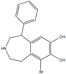 5-Phenyl-9-bromo-2,3,4,5-tetrahydro-1H-3-benzazepine-7,8-diol 구조식 이미지