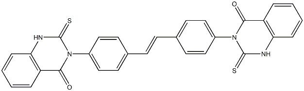 3,3'-[1,2-Ethenediylbis(4,1-phenylene)]bis[1,2-dihydro-2-thioxoquinazolin-4(3H)-one] Structure