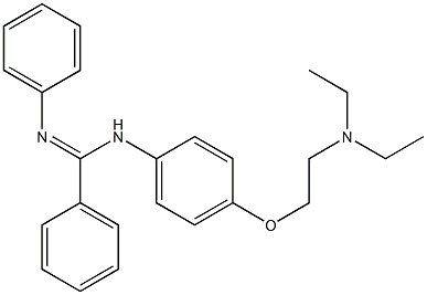 N-[4-[2-(Diethylamino)ethoxy]phenyl]-N'-phenylbenzamidine 구조식 이미지