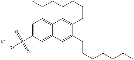 6,7-Diheptyl-2-naphthalenesulfonic acid potassium salt Structure