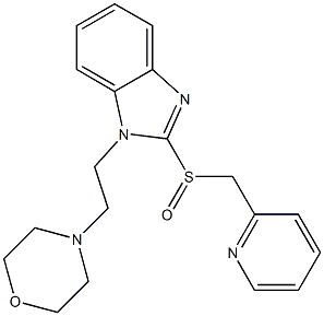 1-(2-Morpholinoethyl)-2-[(2-pyridinyl)methylsulfinyl]-1H-benzimidazole Structure