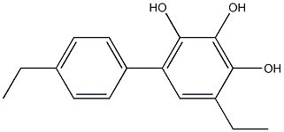 4-Ethyl-6-(4-ethylphenyl)benzene-1,2,3-triol 구조식 이미지