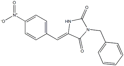 3-Benzyl-5-(4-nitrobenzylidene)imidazolidine-2,4-dione Structure