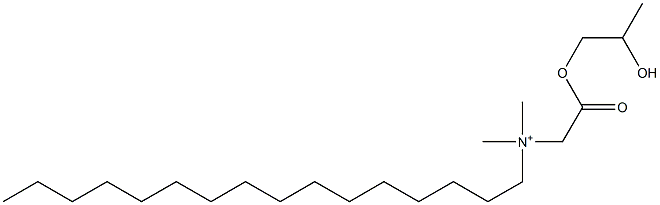 N-[(2-Hydroxypropoxy)carbonylmethyl]-N,N-dimethyl-1-hexadecanaminium 구조식 이미지