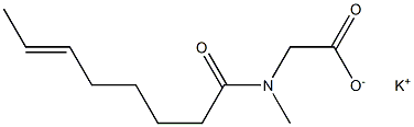 N-Methyl-N-(6-octenoyl)glycine potassium salt 구조식 이미지