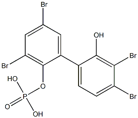 Phosphoric acid dihydrogen 3,3',4',5-tetrabromo-2'-hydroxy-2-biphenylyl ester 구조식 이미지
