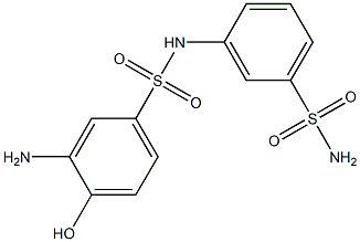 m-(3-Amino-4-hydroxyphenylsulfonylamino)benzenesulfonamide 구조식 이미지