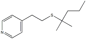 4-[2-(1,1-Dimethylbutylthio)ethyl]pyridine Structure