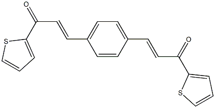 3,3'-(1,4-Phenylene)bis[1-(2-thienyl)-1-oxo-2-propene] 구조식 이미지