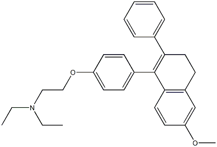 2-[4-(6-Methoxy-2-phenyl-3,4-dihydronaphthalen-1-yl)phenoxy]ethyldiethylamine 구조식 이미지