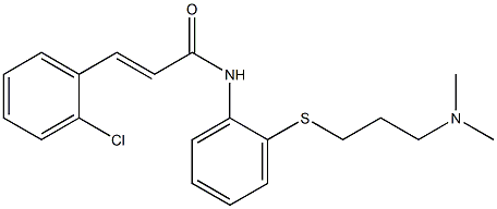 3-(2-Chlorophenyl)-N-[2-[[3-(dimethylamino)propyl]thio]phenyl]propenamide 구조식 이미지