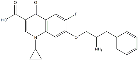 7-[2-Amino-3-phenylpropoxy]-1-cyclopropyl-6-fluoro-1,4-dihydro-4-oxoquinoline-3-carboxylic acid Structure