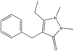 1,2-Dimethyl-5-ethyl-4-benzyl-1H-pyrazol-3(2H)-one Structure
