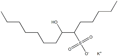 7-Hydroxytetradecane-6-sulfonic acid potassium salt Structure