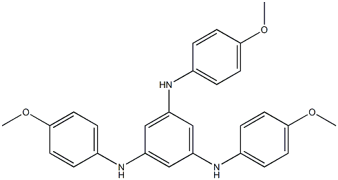 N,N',N''-(1,3,5-Benzenetriyl)tris(4-methoxyaniline) Structure