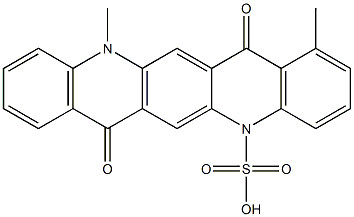 5,7,12,14-Tetrahydro-1,12-dimethyl-7,14-dioxoquino[2,3-b]acridine-5-sulfonic acid 구조식 이미지