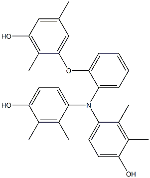 N,N-Bis(4-hydroxy-2,3-dimethylphenyl)-2-(3-hydroxy-2,5-dimethylphenoxy)benzenamine 구조식 이미지