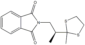 (-)-N-[(S)-2-(2-Methyl-1,3-dithiolane-2-yl)propyl]phthalimide 구조식 이미지