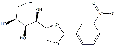 1-O,2-O-(3-Nitrobenzylidene)-L-glucitol 구조식 이미지