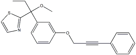 2-[1-Methoxy-1-[3-(3-phenyl-2-propynyloxy)phenyl]propyl]thiazole Structure