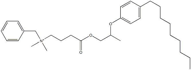 N,N-Dimethyl-N-benzyl-N-[3-[[2-(4-nonylphenyloxy)propyl]oxycarbonyl]propyl]aminium Structure