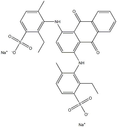 3,3'-[[(9,10-Dihydro-9,10-dioxoanthracene)-1,4-diyl]diimino]bis[2-ethyl-4-methylbenzenesulfonic acid]disodium salt Structure