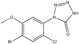 1-(2-Chloro-4-bromo-5-methoxyphenyl)-1H-tetrazol-5(4H)-one Structure
