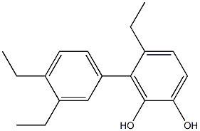 4-Ethyl-3-(3,4-diethylphenyl)benzene-1,2-diol 구조식 이미지
