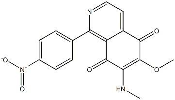 6-Methoxy-7-methylamino-1-(4-nitrophenyl)isoquinoline-5,8-dione 구조식 이미지