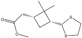 (1R,3R)-2,2-Dimethyl-3-(1,3-dithiolan-2-yl)cyclobutane-1-acetic acid methyl ester Structure