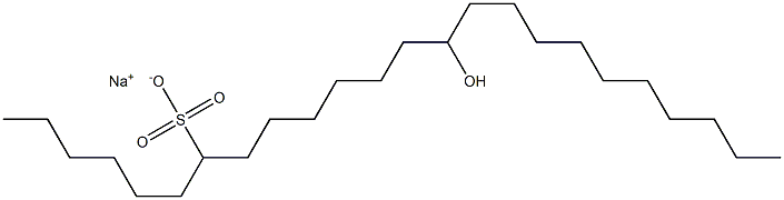 14-Hydroxytetracosane-7-sulfonic acid sodium salt 구조식 이미지