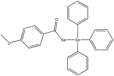 4-Methoxybenzenecarboselenoic acid Se-(triphenylstannyl) ester 구조식 이미지