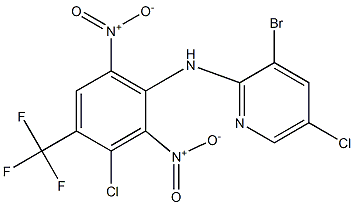 3-Bromo-5-chloro-N-(3-chloro-4-trifluoromethyl-2,6-dinitrophenyl)pyridin-2-amine 구조식 이미지