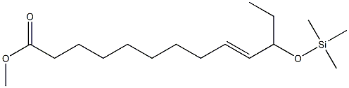 11-(Trimethylsiloxy)-9-tridecenoic acid methyl ester Structure