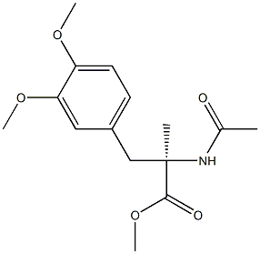 [R,(+)]-2-Acetylamino-2-methyl-3-(3,4-dimethoxyphenyl)propionic acid methyl ester 구조식 이미지