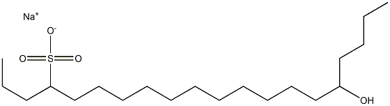 16-Hydroxyicosane-4-sulfonic acid sodium salt 구조식 이미지