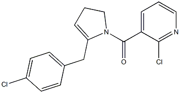 2-Chloro-3-[(4,5-dihydro-2-(4-chlorobenzyl)-1H-pyrrol)-1-ylcarbonyl]pyridine 구조식 이미지