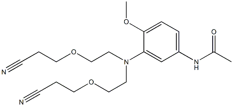 3'-[N,N-Di[2-(2-cyanoethoxy)ethyl]amino]-4'-methoxyacetanilide 구조식 이미지