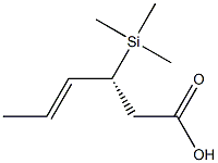 (3R,4E)-3-(Trimethylsilyl)-4-hexenoic acid Structure