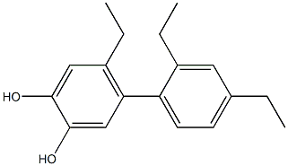 4-Ethyl-5-(2,4-diethylphenyl)benzene-1,2-diol 구조식 이미지
